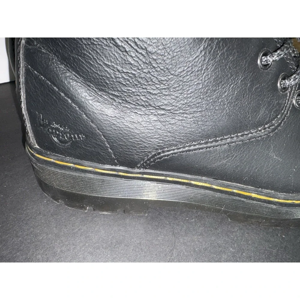 Dr. Doc Martens Steel Toe Boots Womens 7 US Black Leather ASTM F2413-18
